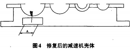 修復后的減速機殼體 修復后的減速機殼體